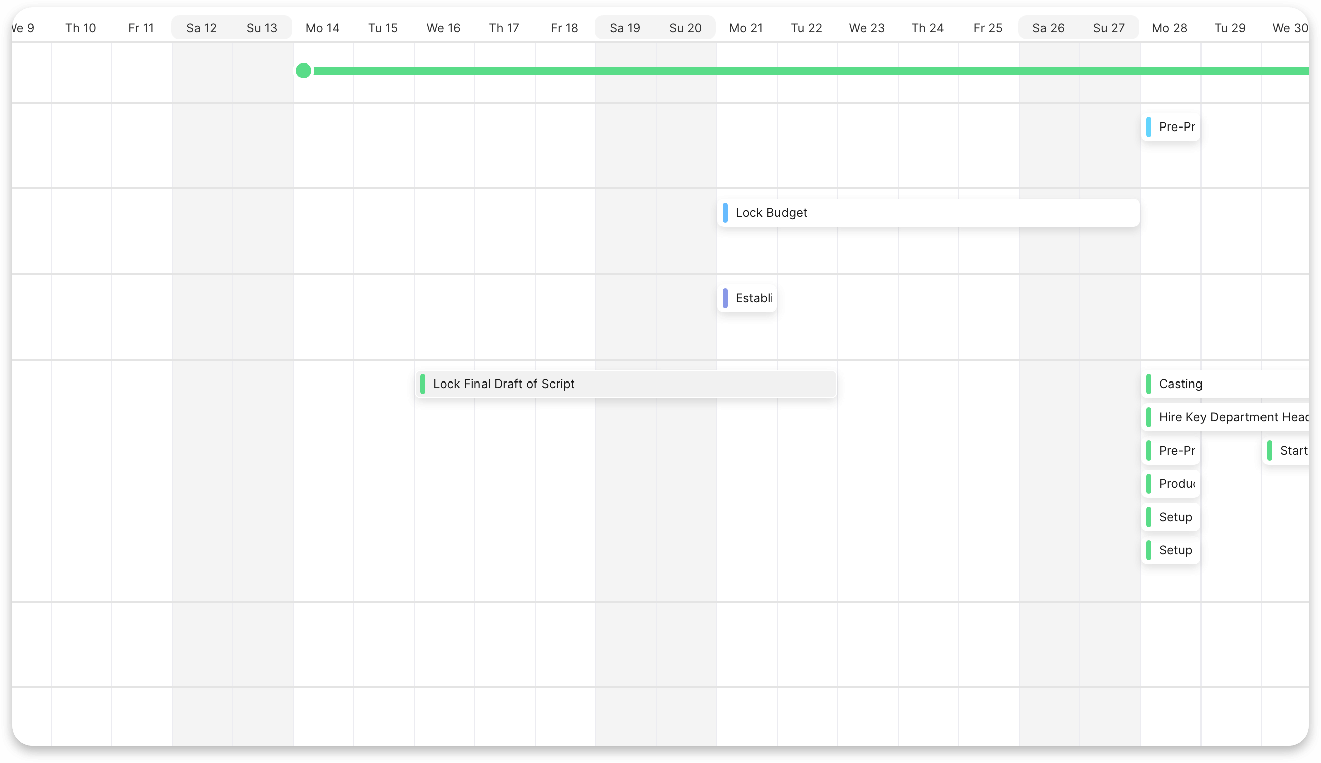 Move tasks on your calendar