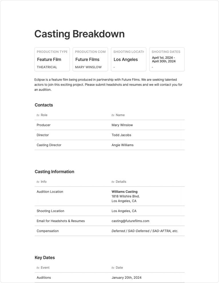 casting breakdown template-1